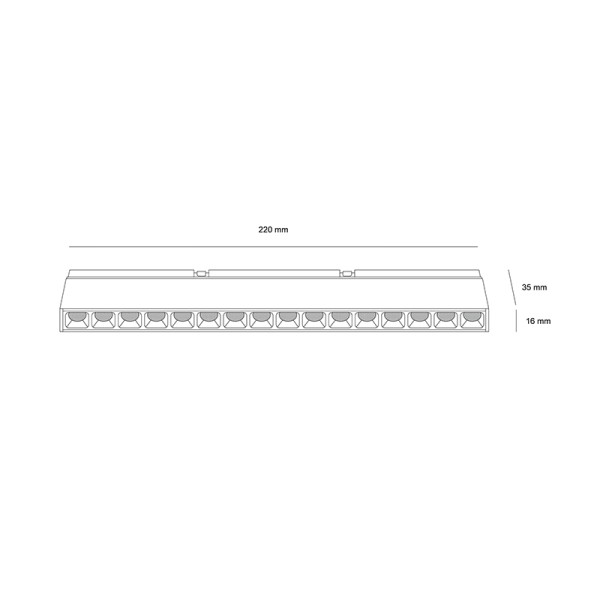 Снимка на Осветителен модул Darklight Down Magnet 15PCB за магнитна система 15PCB - Curve Line