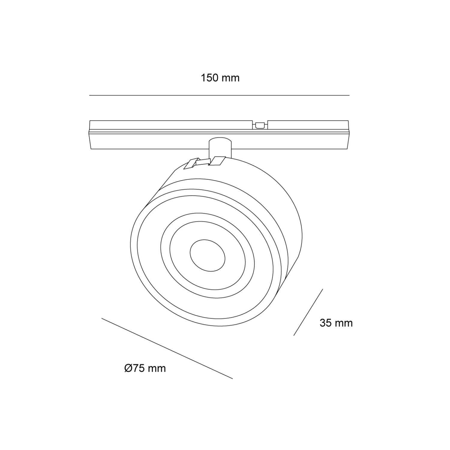 Снимка на Осветително тяло(спот) Point Magnet за магнитна система 15PCB - Релсово осветление