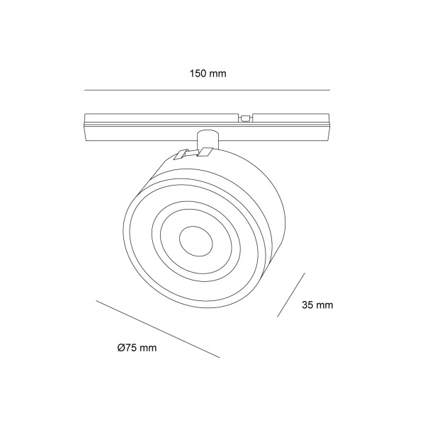 Снимка на Осветително тяло(спот) Point Magnet за магнитна система 15PCB - Релсово осветление